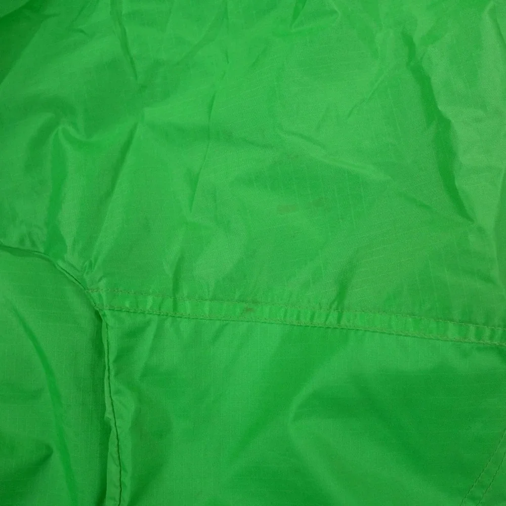 Helly Hansen Anorak Windbreaker Jacket Men L Neon Green Hooded Half‎ Zip Ripstop